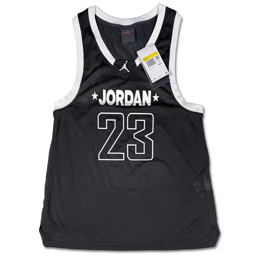 Jordan 23 Tank Top Jersey - NWT Womens Size Small Black / White - #49805-M3